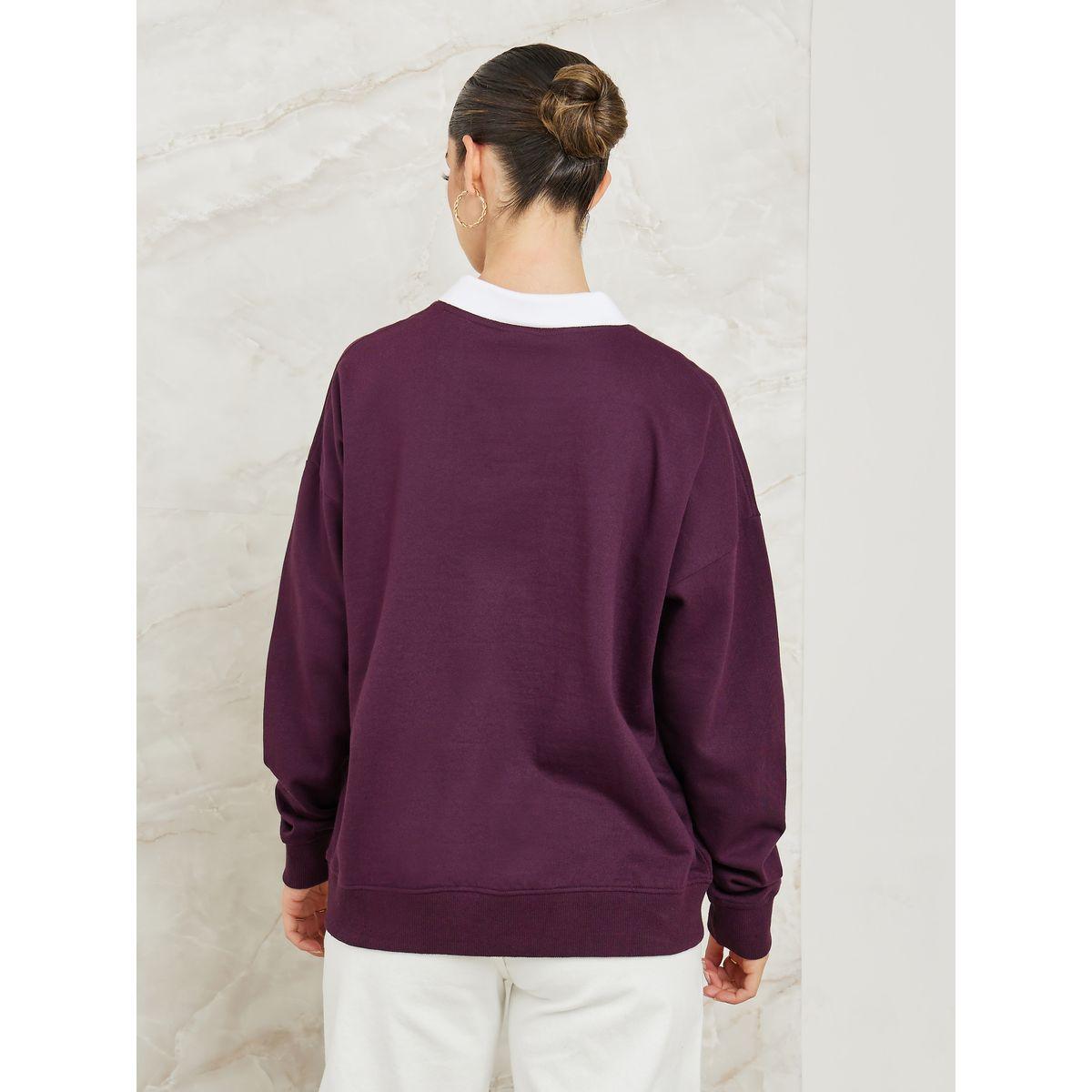 سويت شيرت بقصة عادية-women-winterwear-hoodiesandsweatshirts-sweatshirts-image-5