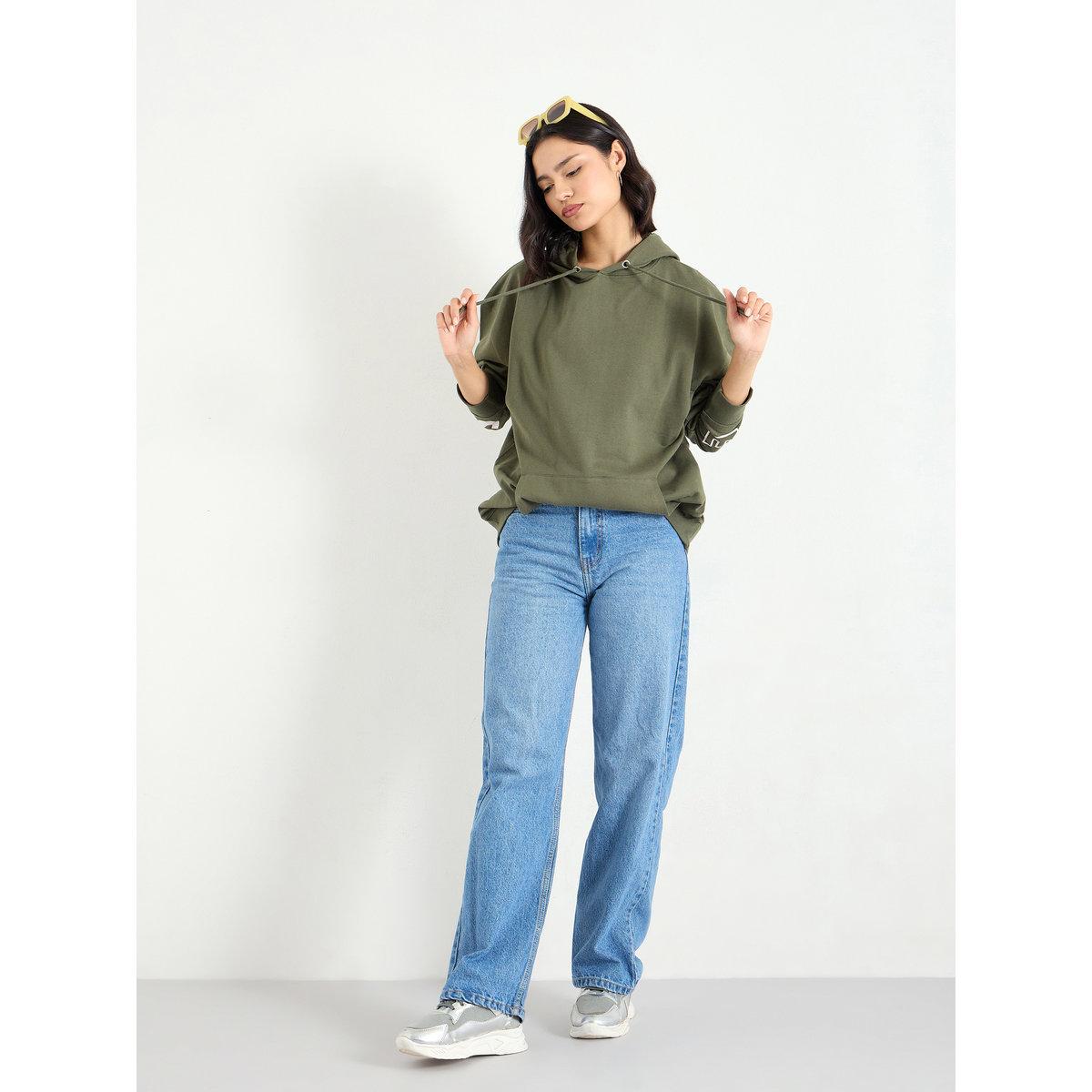 Styli Oversized Longline Sweatshirt with Dropped Shoulder-women-winterwear-hoodiesandsweatshirts-hoodies-image-2