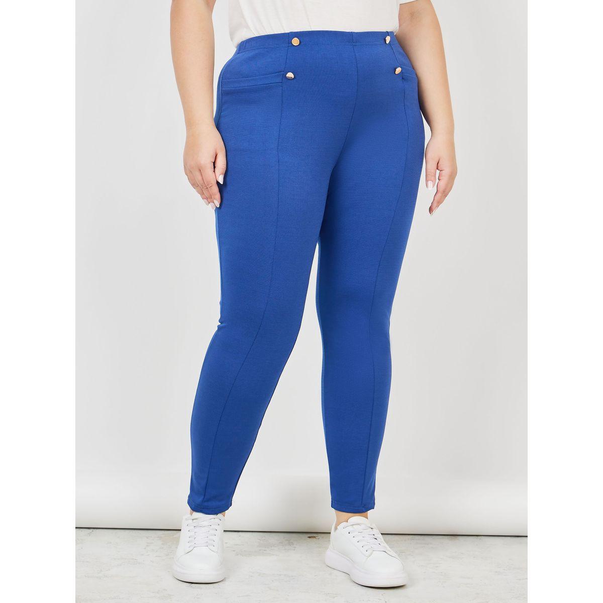 تريقنز بمقاس كبير وقصة سكيني مع خصر عالي-women-clothing-bottoms-leggings-image-1