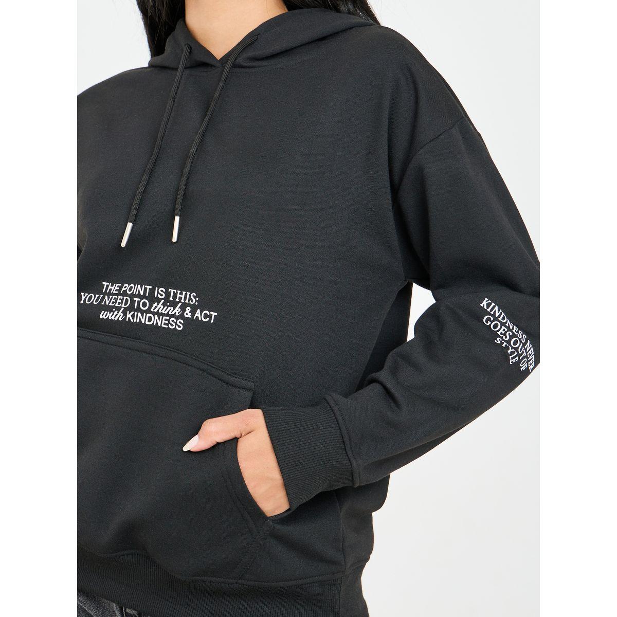 Styli Elevate Slogan Print Hooded Sweatshirt with Kangaroo Pockets-women-winterwear-hoodiesandsweatshirts-sweatshirts-image-3