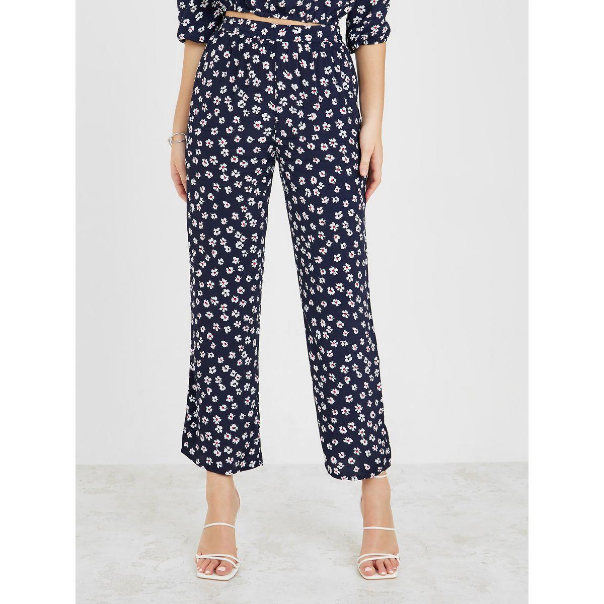 Styli Ditsy Print Off Shoulder Crop Top & Pants Co-Ords-women-clothing-coordsets-image-4