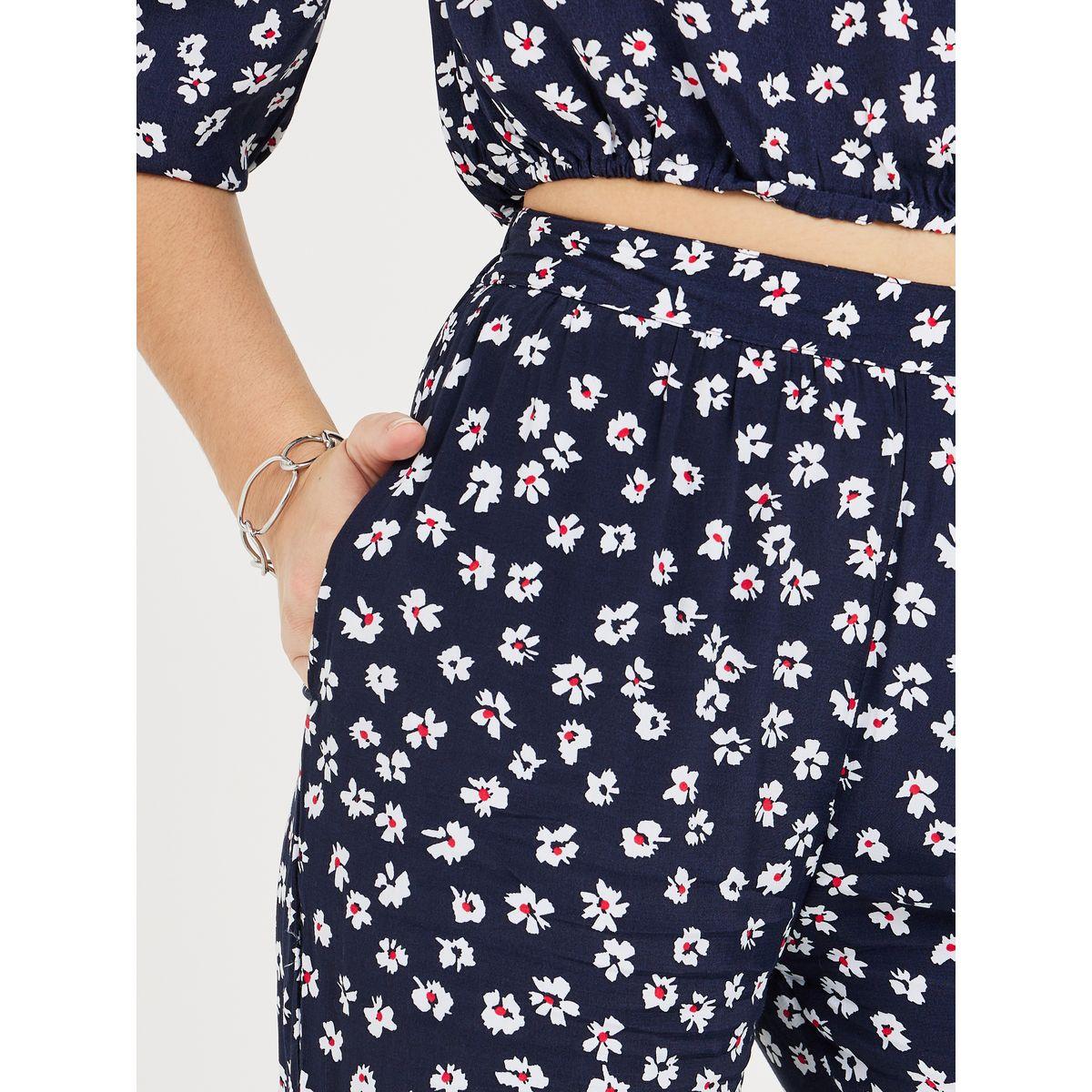 Styli Ditsy Print Off Shoulder Crop Top & Pants Co-Ords-women-clothing-coordsets-image-5