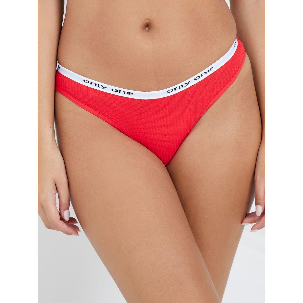 Styli Pack of 6 - Text Print Cotton Elastic Ribbed Thong-women-clothing-lingerie-panties-image-6