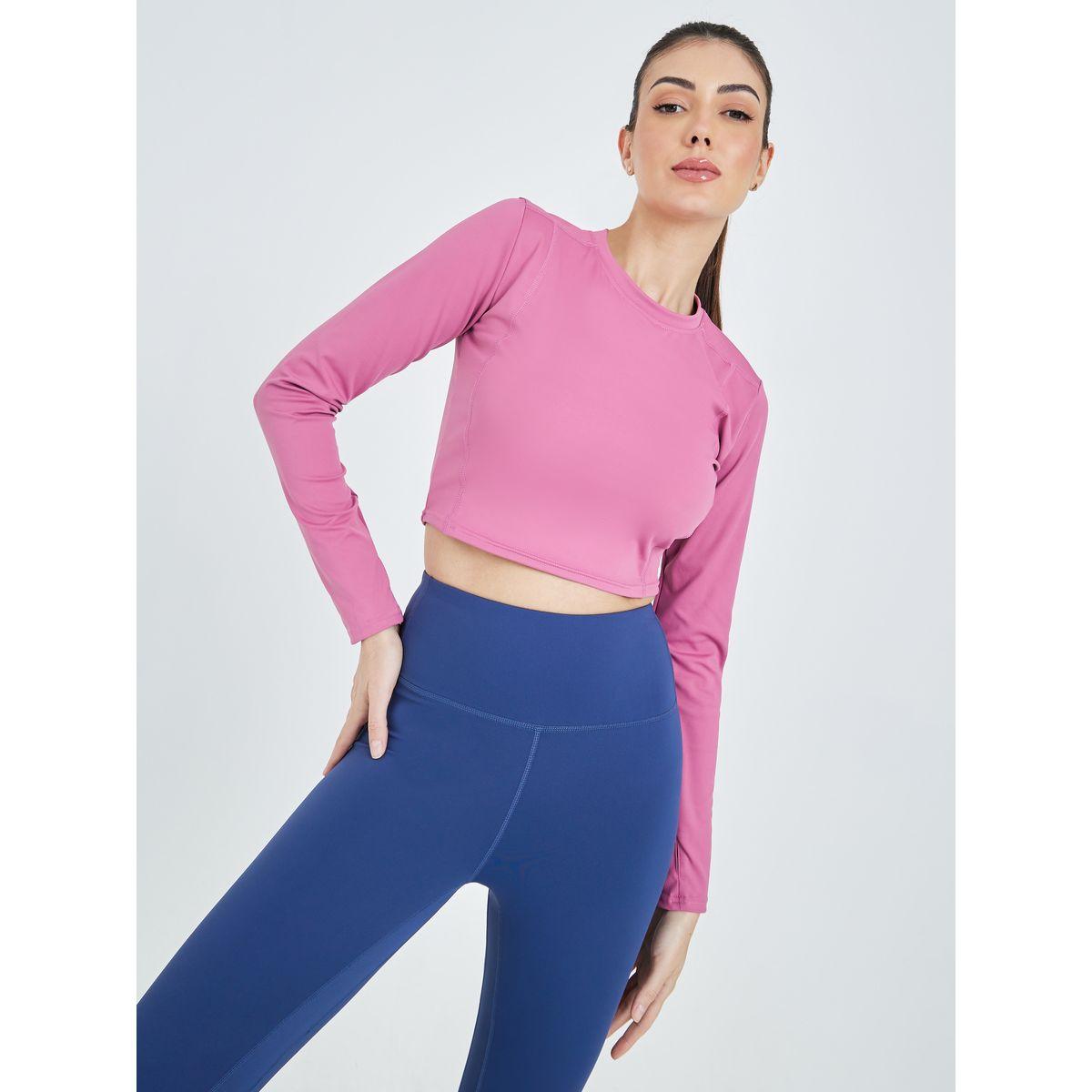Styli Active Contour Stitch Detail Crop Top & Double Stitch Leggings Set-sports-women-clothing-trackpantsandtracksuits-image-2