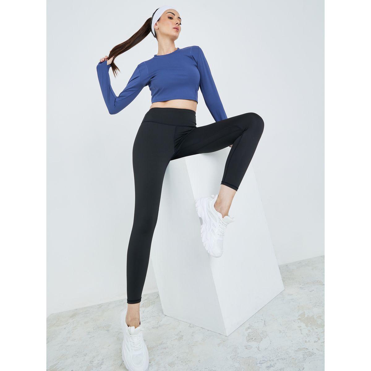 Styli Active Contour Stitch Detail Crop Top & Double Stitch Leggings Set-sports-women-clothing-trackpantsandtracksuits-image-1