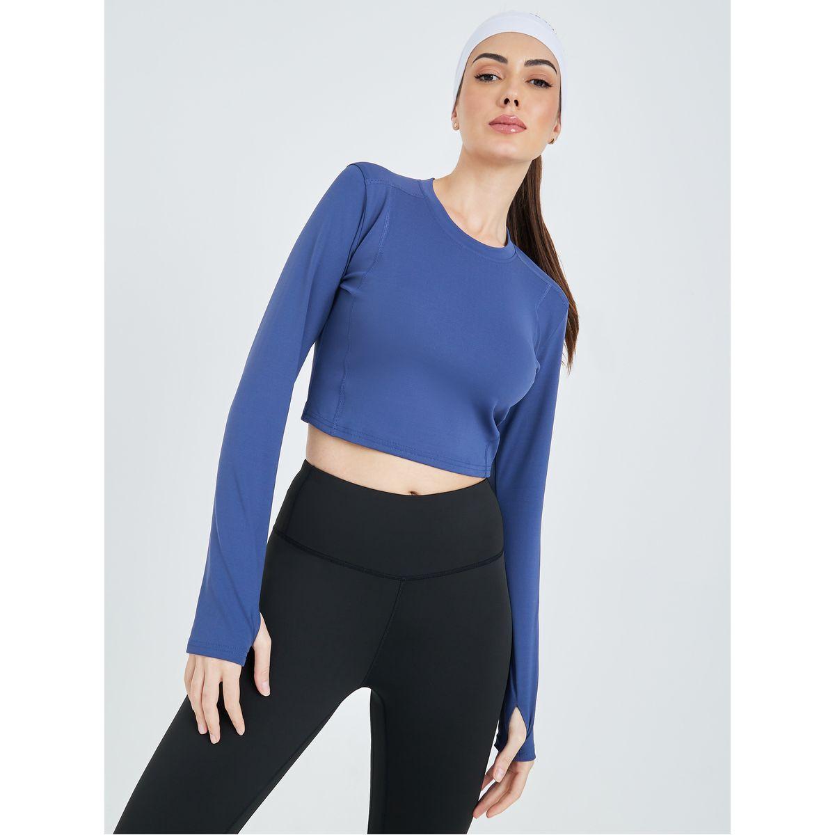 Styli Active Contour Stitch Detail Crop Top & Double Stitch Leggings Set-sports-women-clothing-trackpantsandtracksuits-image-3