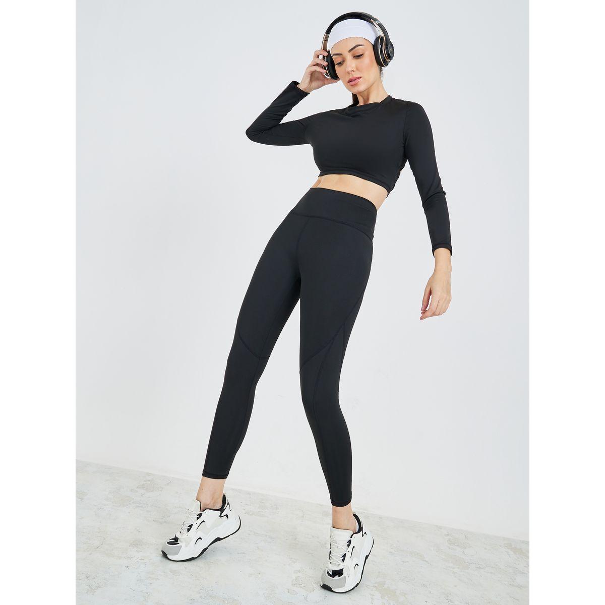 مجموعة من ( ليقنز + بلوزة قصيرة )-sports-women-clothing-trackpantsandtracksuits-image-1