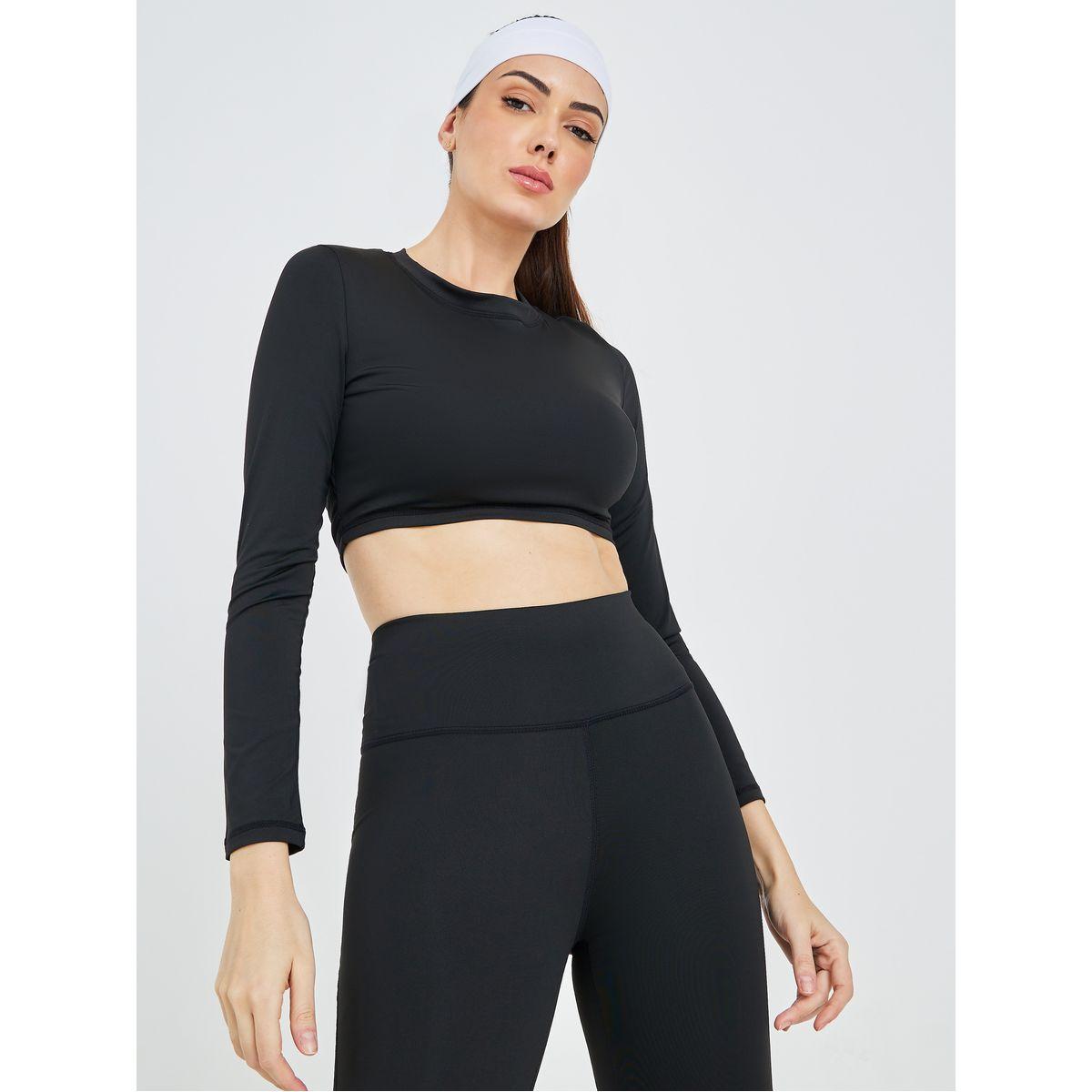 مجموعة من ( ليقنز + بلوزة قصيرة )-sports-women-clothing-trackpantsandtracksuits-image-2