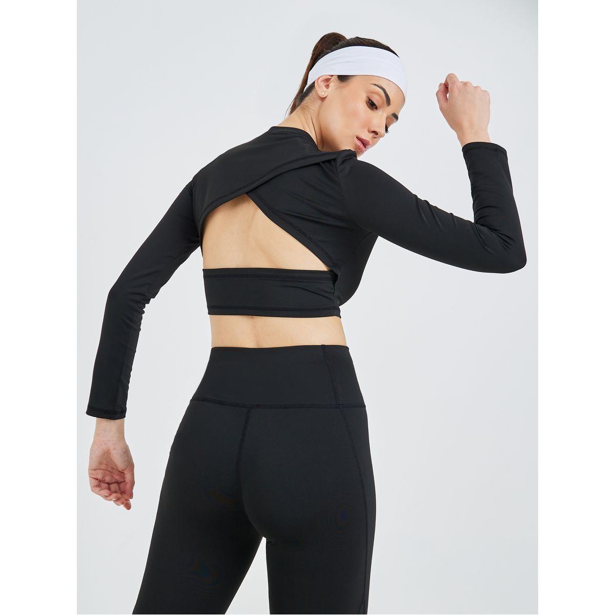 مجموعة من ( ليقنز + بلوزة قصيرة )-sports-women-clothing-trackpantsandtracksuits-image-5