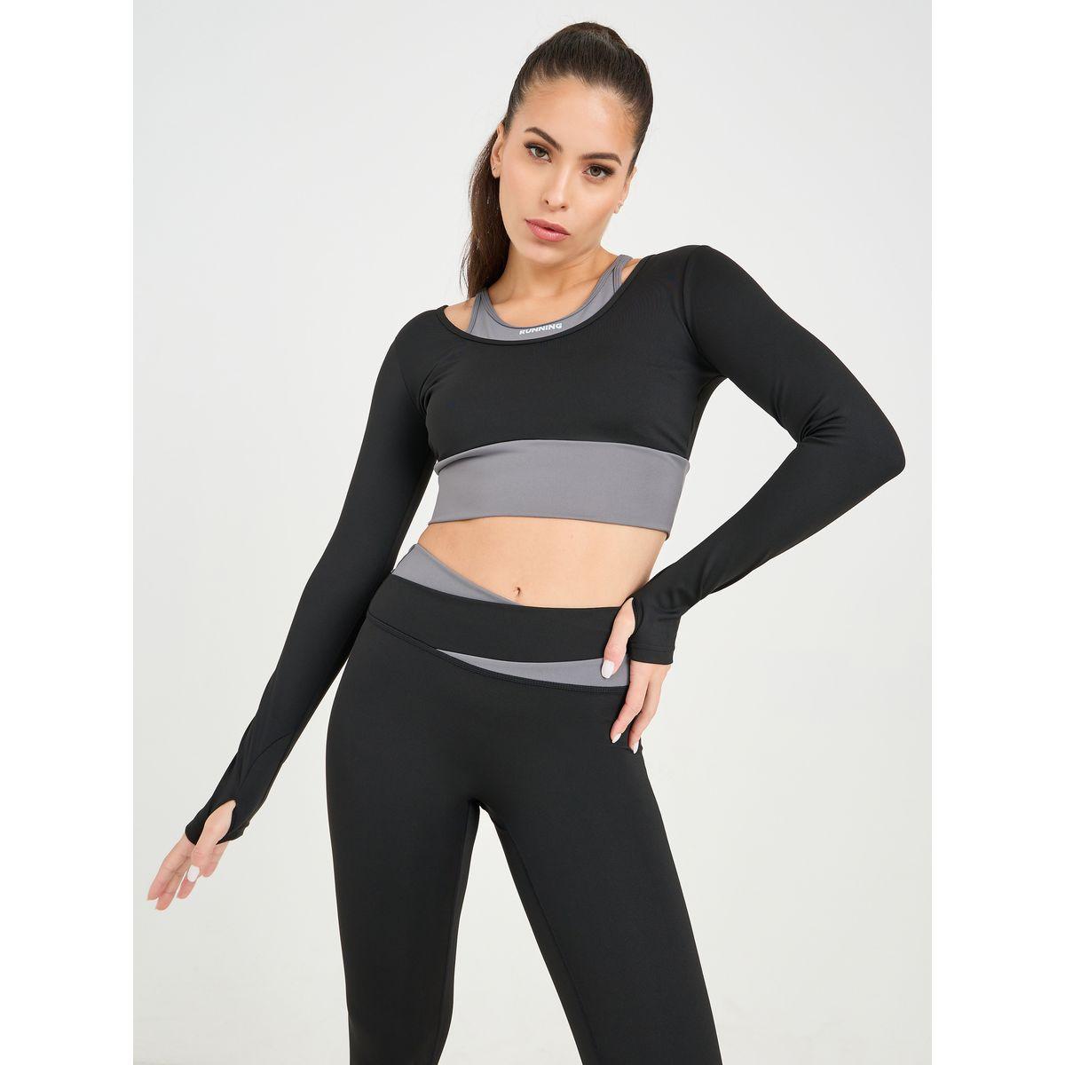 مجموعة من ( ليقنز + صدرية )-sports-women-clothing-trackpantsandtracksuits-image-2