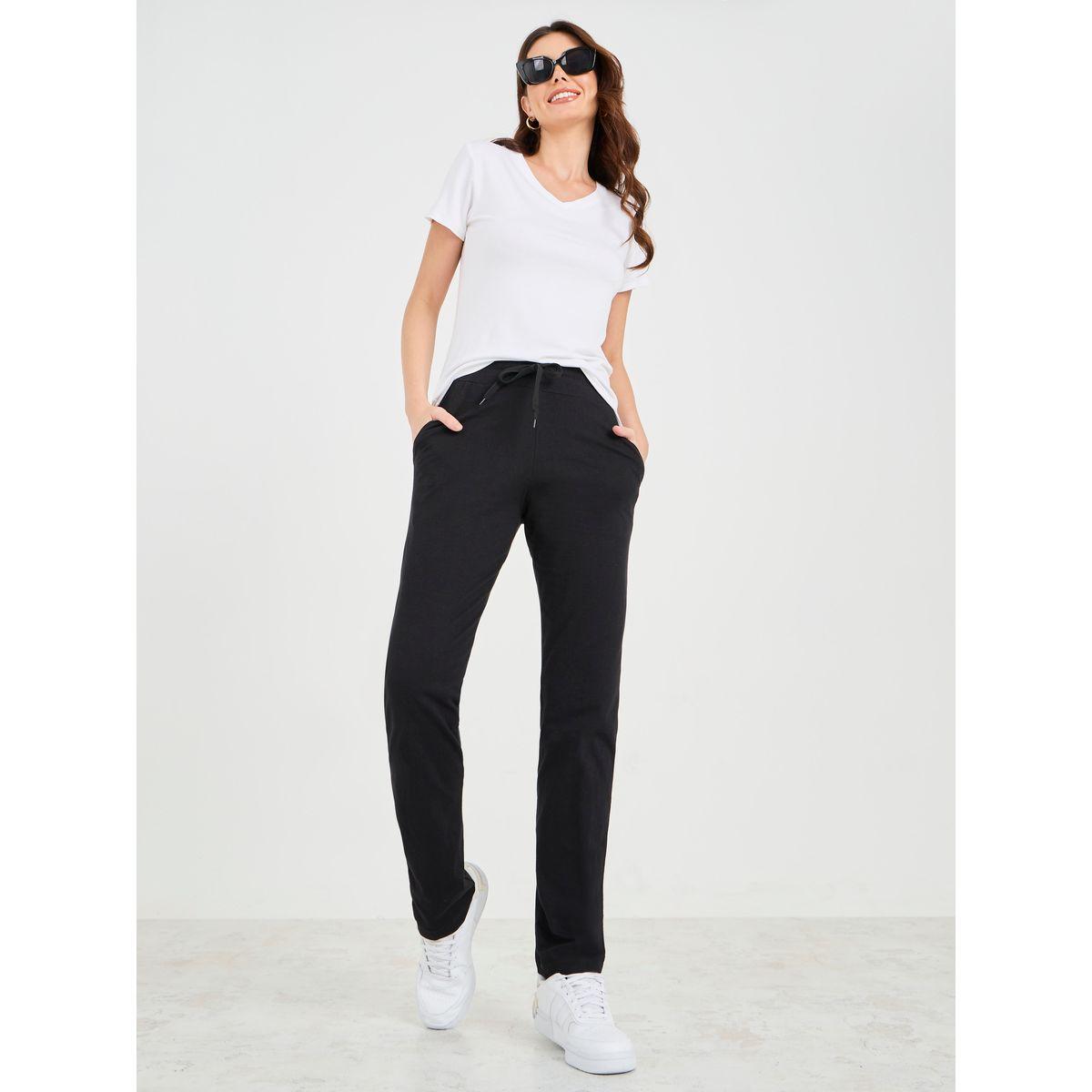 Styli Cotton Basic Jogger with Drawstring-women-clothing-bottoms-joggers-image-1