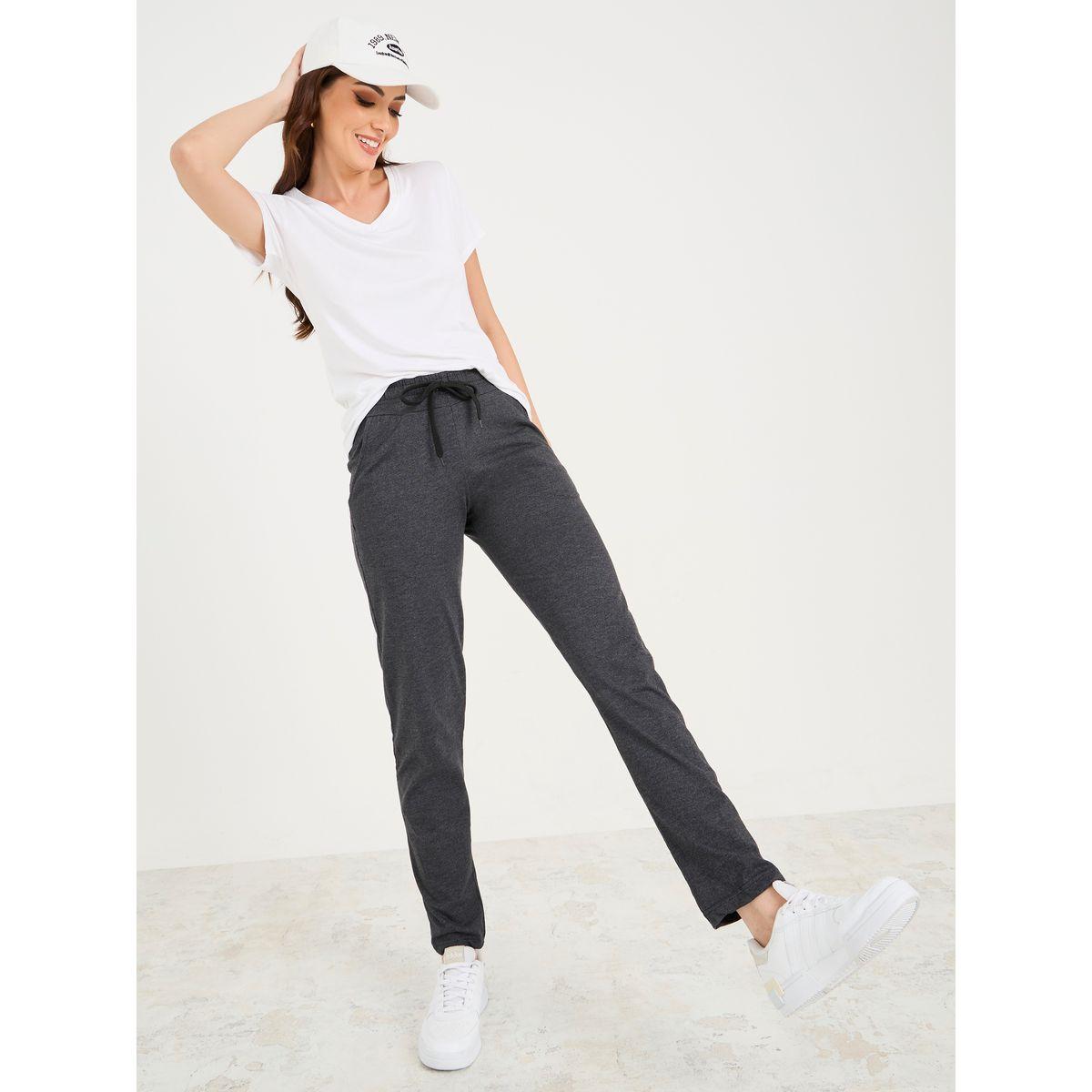 Styli Cotton Basic Jogger with Drawstring-women-clothing-bottoms-joggers-image-2