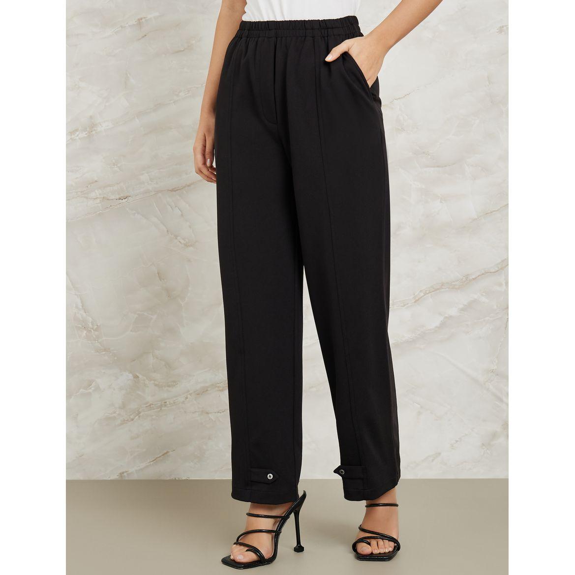 Styli Button Detail Pants with Pockets-women-clothing-bottoms-trousers-image-1