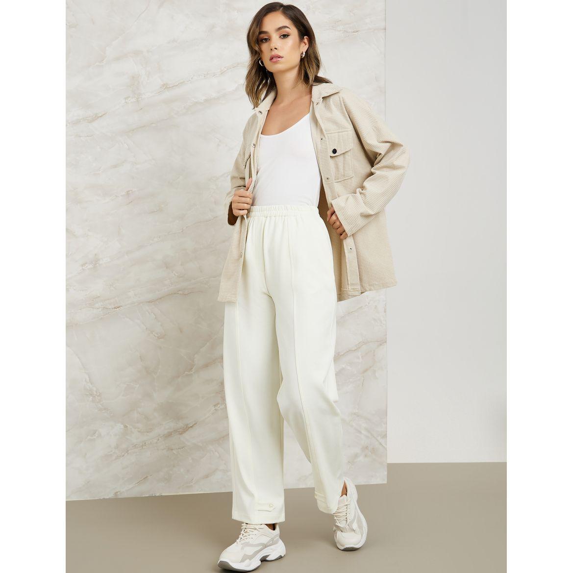 Styli Solid High Rise Button Detail Pants-women-clothing-bottoms-trousers-image-2