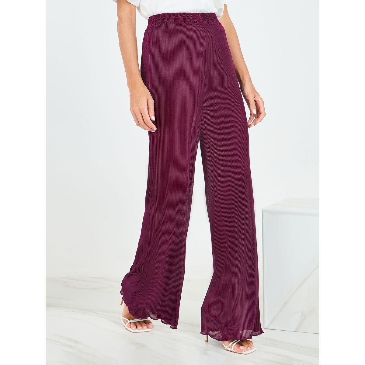 بنطال بليسيه واسع الأرجل-women-clothing-bottoms-trousers-image-3