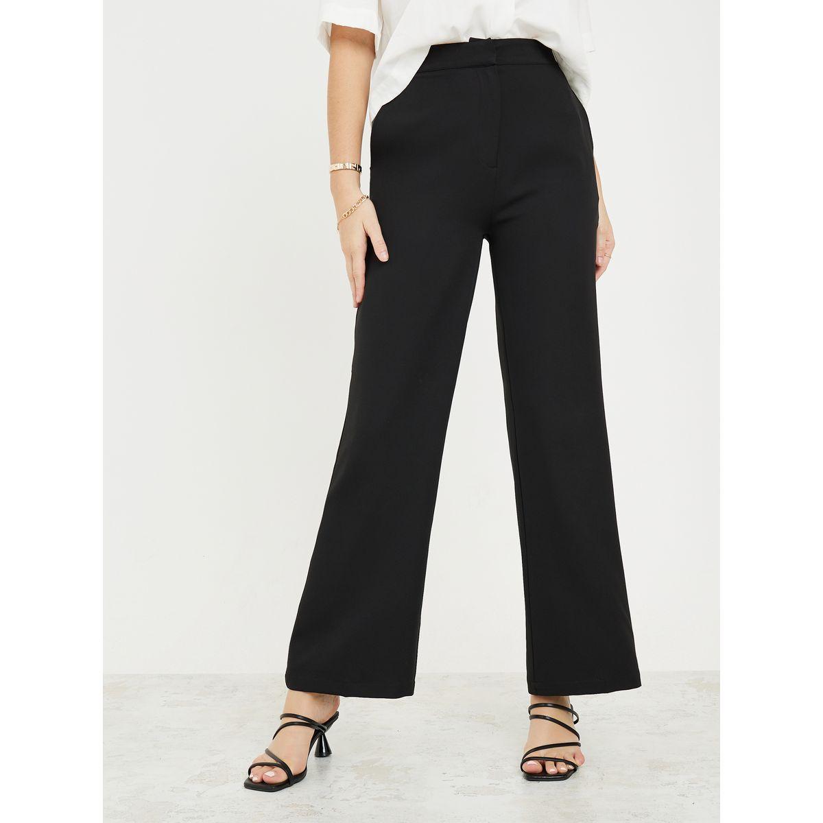 بنطال بخصر عالي وجيب جانبي-women-clothing-bottoms-trousers-image-1