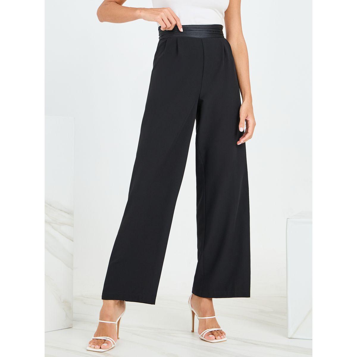 بنطال بأرجل مستقيمة وكسرات-women-clothing-bottoms-trousers-image-1