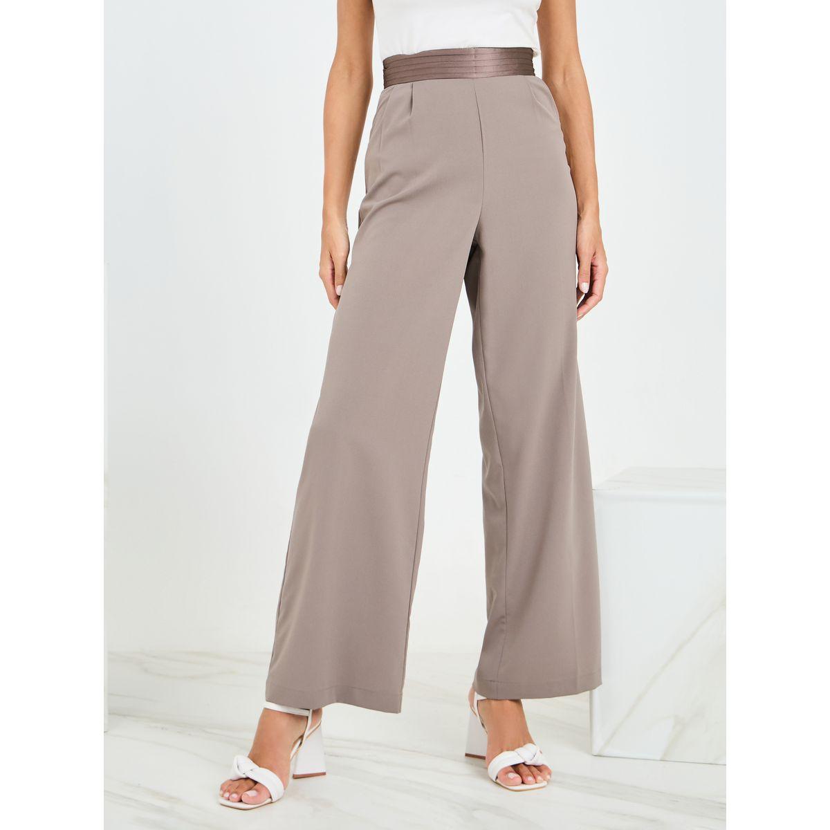 بنطال بأرجل مستقيمة وكسرات-women-clothing-bottoms-trousers-image-1