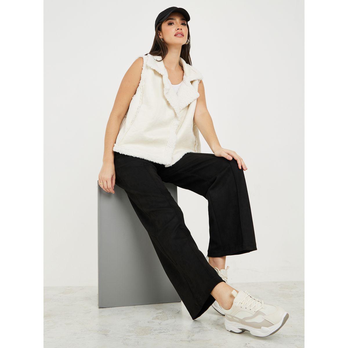 بنطال بأرجل واسعة ورباط غلق-women-clothing-bottoms-trousers-image-1