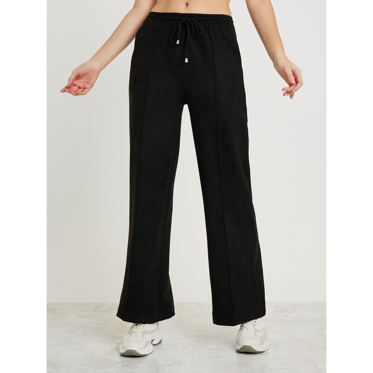 Styli Lightweight Suede Look Wide Leg Pants-women-clothing-bottoms-trousers-image-3