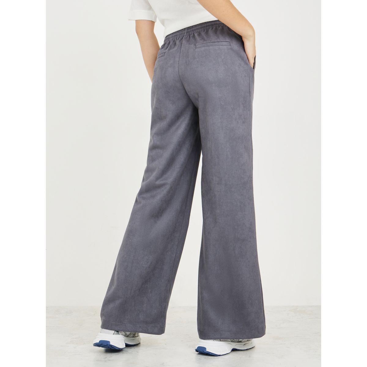 Styli Lightweight Suede Look Wide Leg Pants-women-clothing-bottoms-trousers-image-4