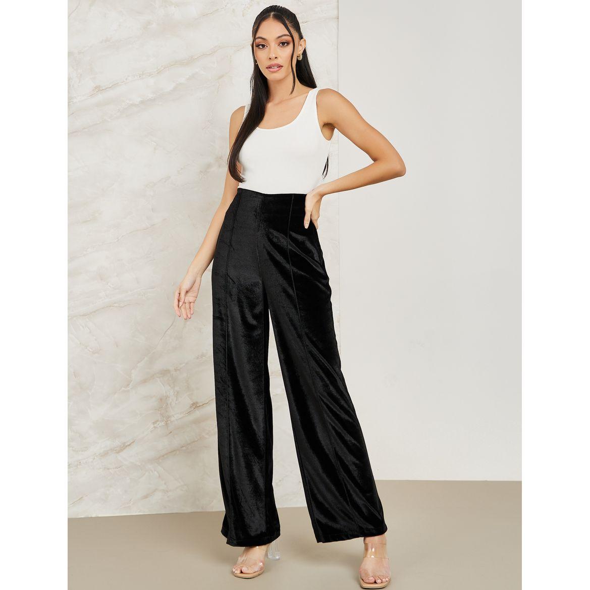 Styli Textured Wide Leg Pants-women-clothing-bottoms-trousers-image-1