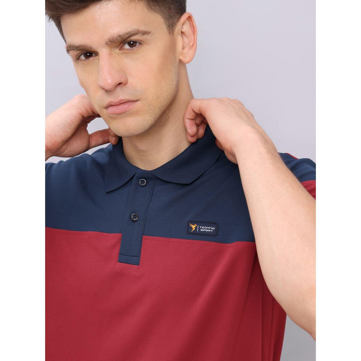 تيشيرت بولو بقصة سليم فت تكنوسبورت × ستايلي-men-clothing-sportswearandactivewear-tshirtsandpolos-image-2
