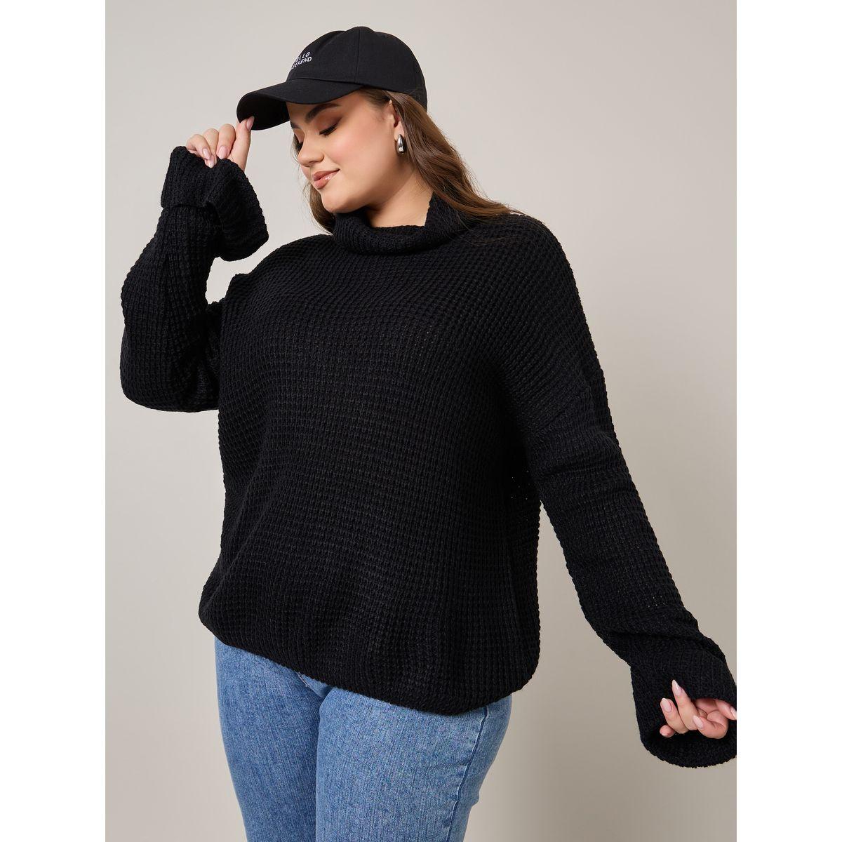 Styli Plus Oversized Chunky Knit Turtle Neck Sweater-women-winterwear-hoodiesandsweatshirts-hoodies-image-3