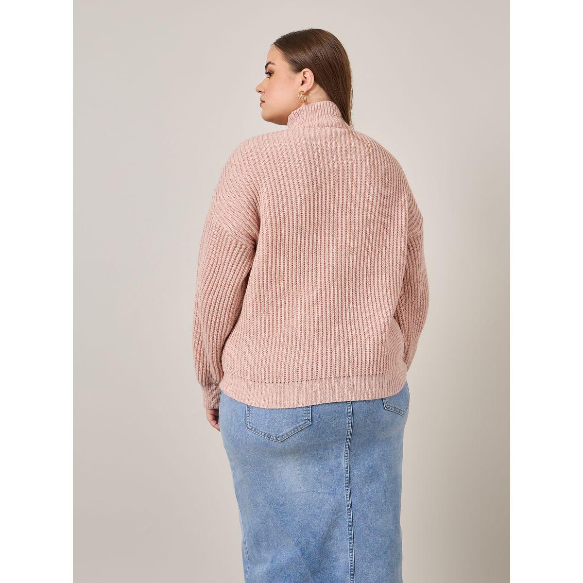 سويتر مضلع بياقة عالية-women-winterwear-hoodiesandsweatshirts-hoodies-image-1