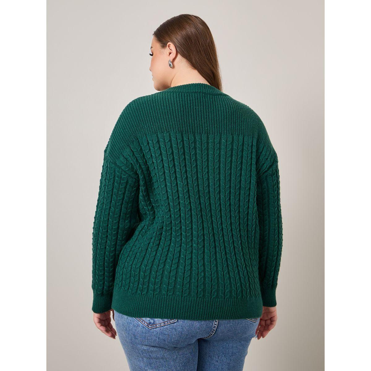 سويتر محبوك بياقة دائرية-women-winterwear-hoodiesandsweatshirts-hoodies-image-4