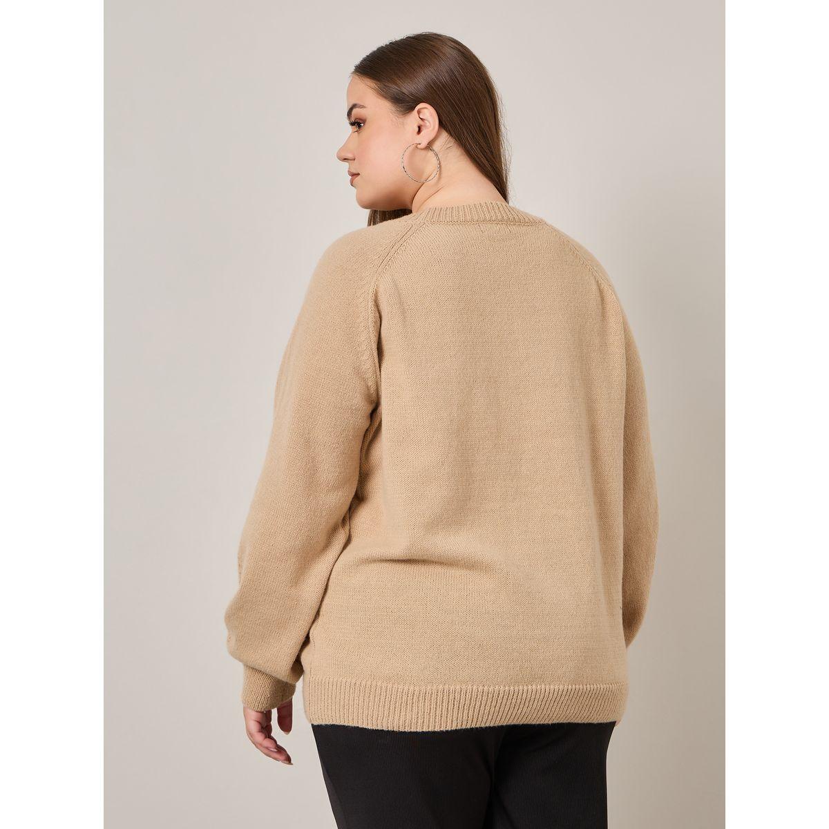 Styli Plus Solid Oversized Sweater-women-winterwear-hoodiesandsweatshirts-hoodies-image-4