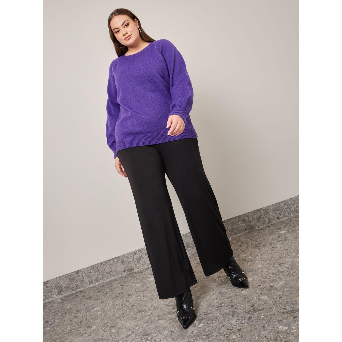 Styli Plus Solid Oversized Sweater-women-winterwear-hoodiesandsweatshirts-hoodies-image-2