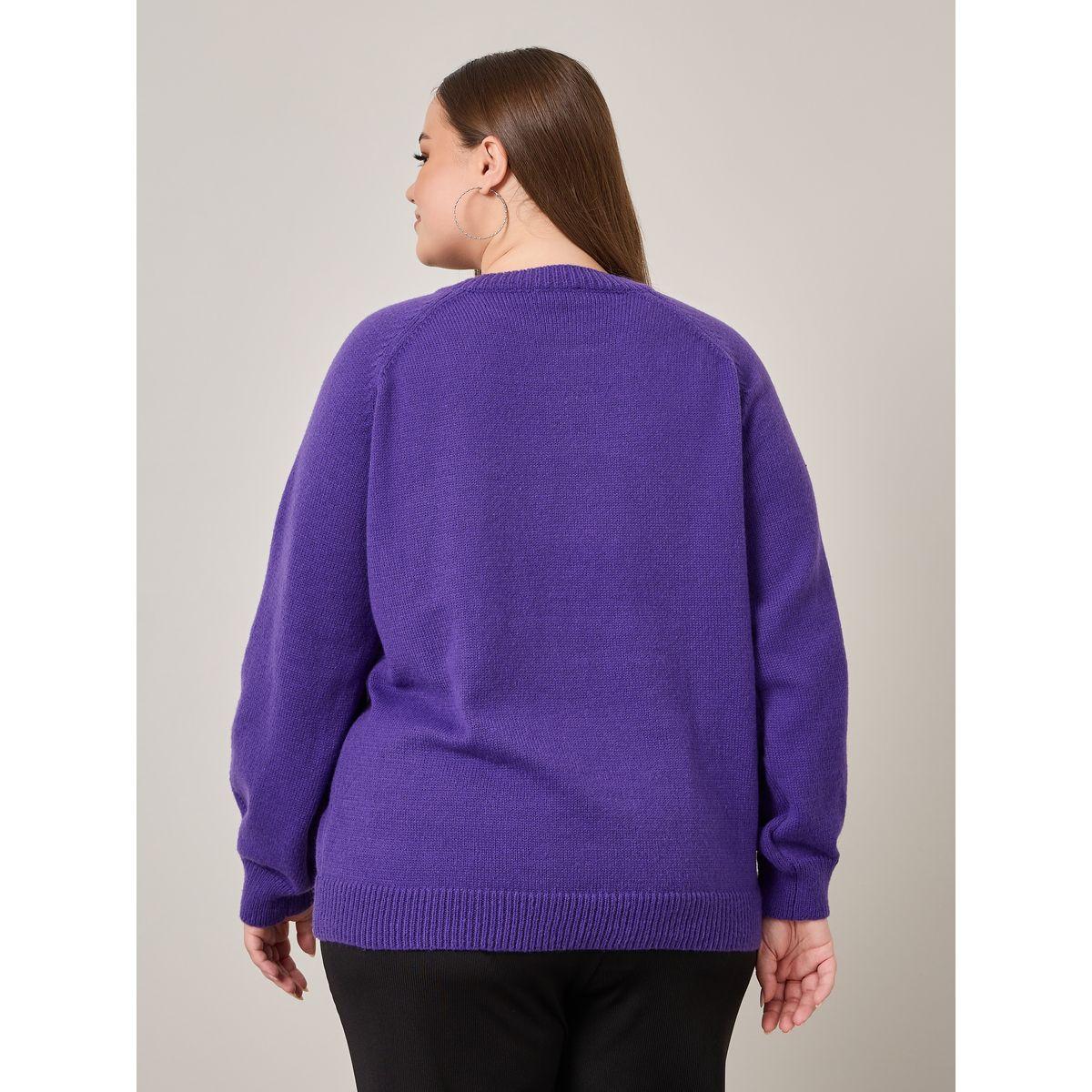 Styli Plus Solid Oversized Sweater-women-winterwear-hoodiesandsweatshirts-hoodies-image-4