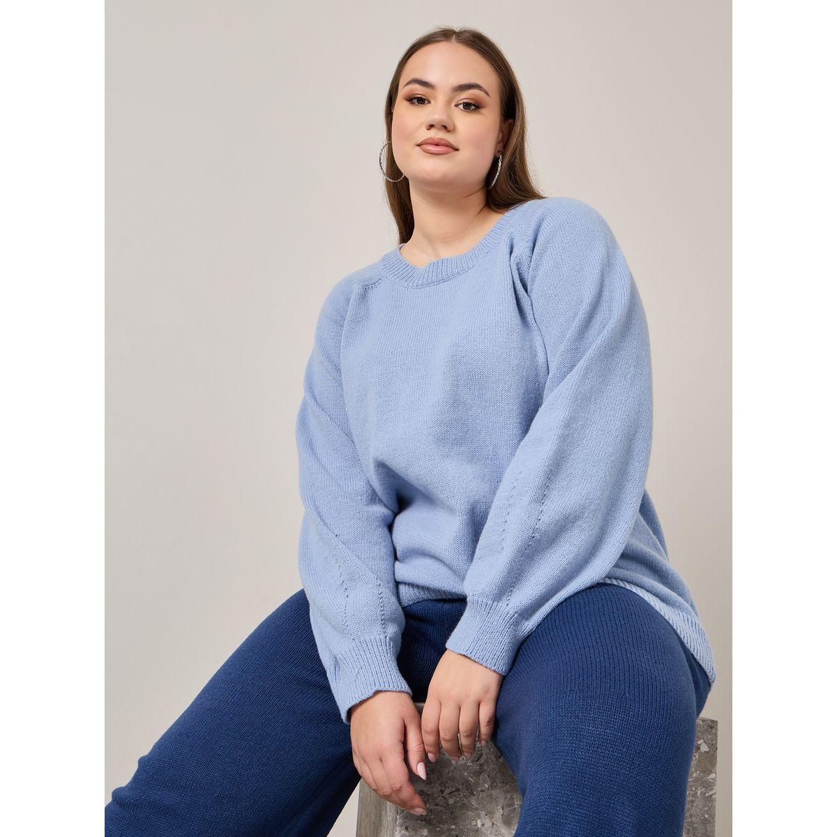 Styli Plus Solid Oversized Sweater-women-winterwear-hoodiesandsweatshirts-hoodies-image-1