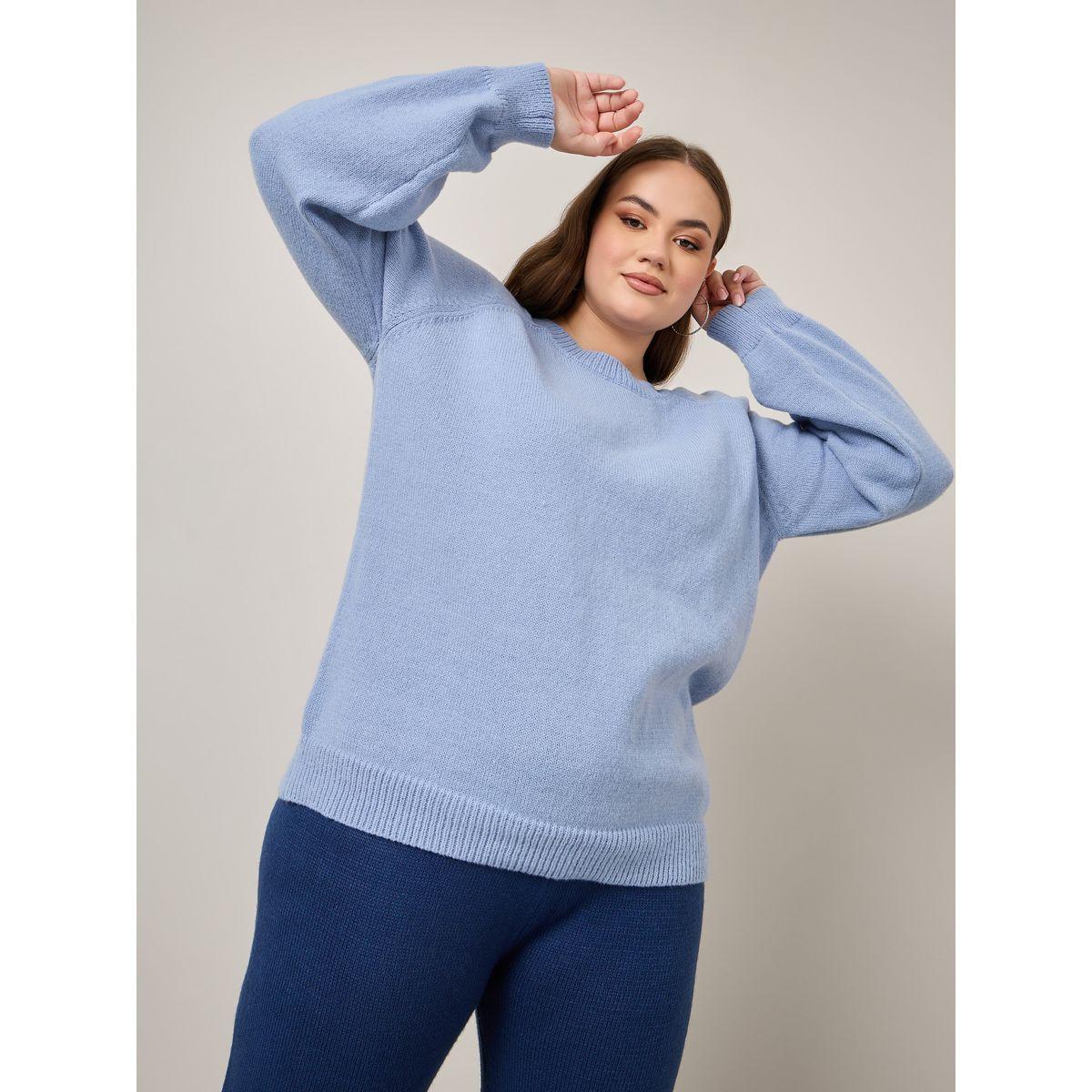Styli Plus Solid Oversized Sweater-women-winterwear-hoodiesandsweatshirts-hoodies-image-3