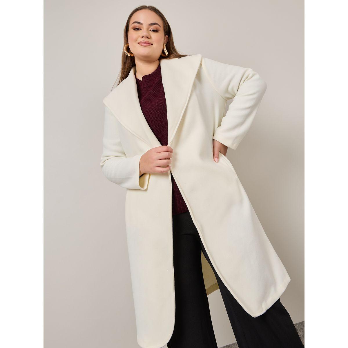 Styli Plus Regular Fit Wool Like Belted Coat-women-clothing-coatsandjackets-coats-image-3