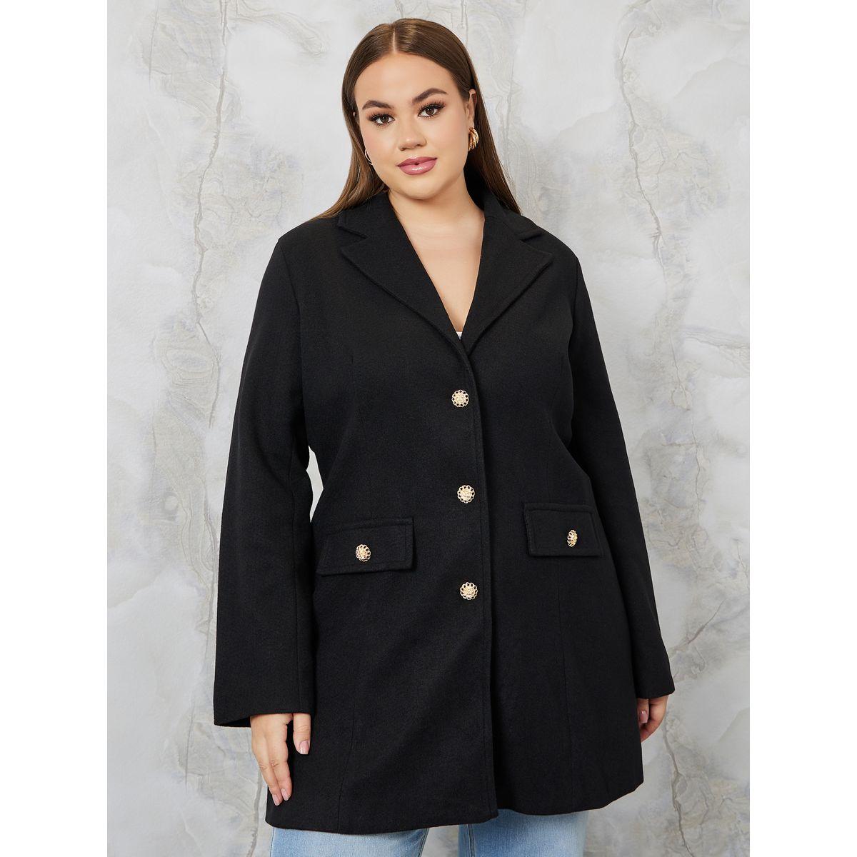 Styli Plus Longline Button Down Wool Like Coat-women-clothing-coatsandjackets-coats-image-1