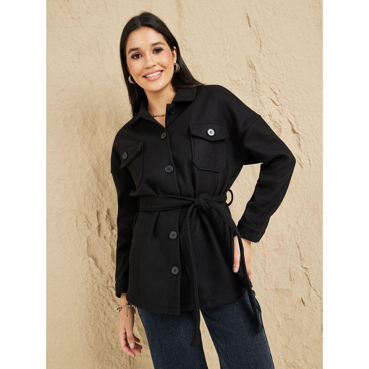 Styli Regular Fit Longline Belted Shacket-women-winterwear-coatsandjackets-jackets-image-1