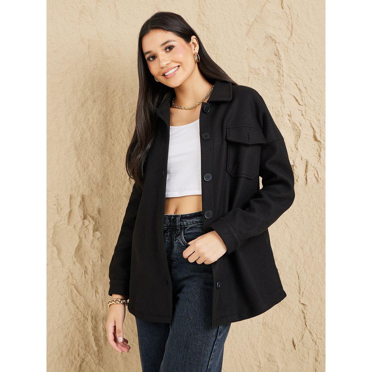 Styli Regular Fit Longline Belted Shacket-women-winterwear-coatsandjackets-jackets-image-3