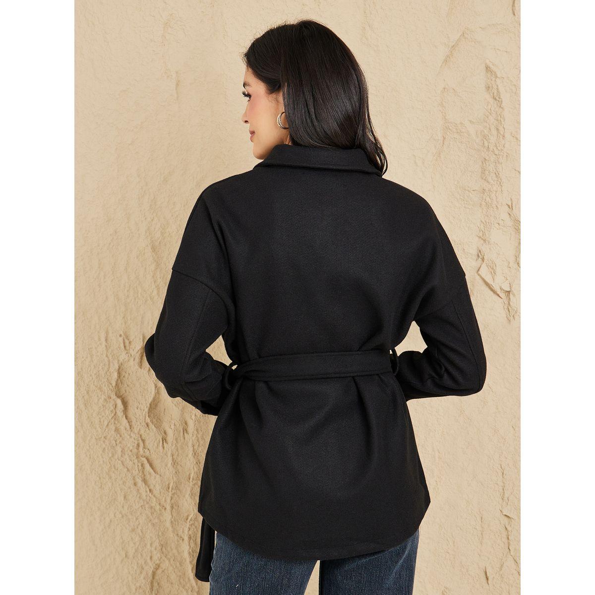 Styli Regular Fit Longline Belted Shacket-women-winterwear-coatsandjackets-jackets-image-5