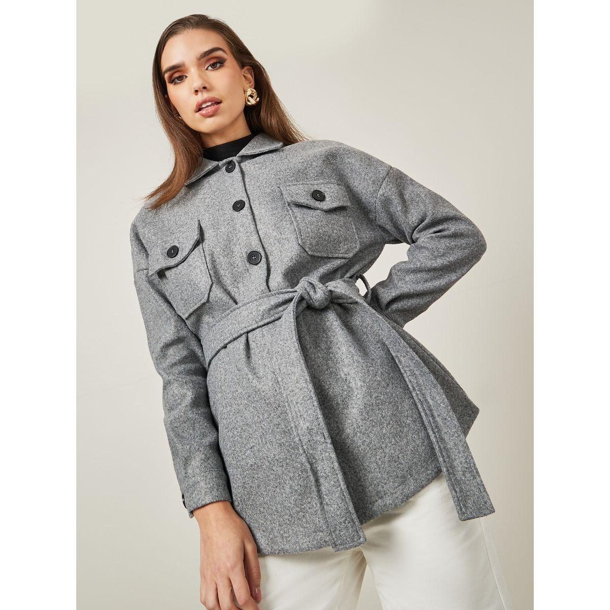 Styli Regular Fit Longline Belted Shacket-women-winterwear-coatsandjackets-jackets-image-1