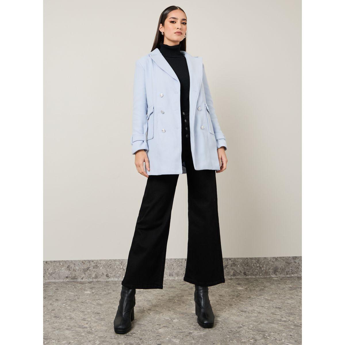 معطف بصفين أزرار مع جيوب-women-clothing-coatsandjackets-coats-image-2