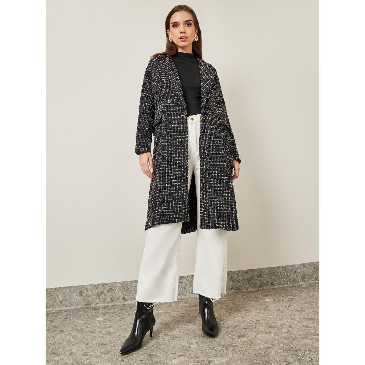 معطف تويد واسع بصفين أزرار-women-clothing-coatsandjackets-coats-image-1