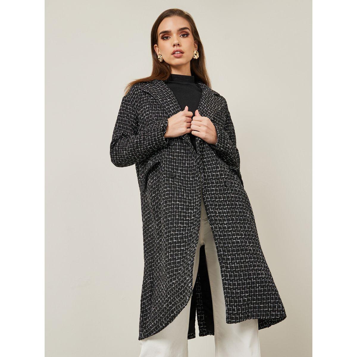 Styli Oversized Double Breasted Knee Length Tweed Coat-women-clothing-coatsandjackets-coats-image-2