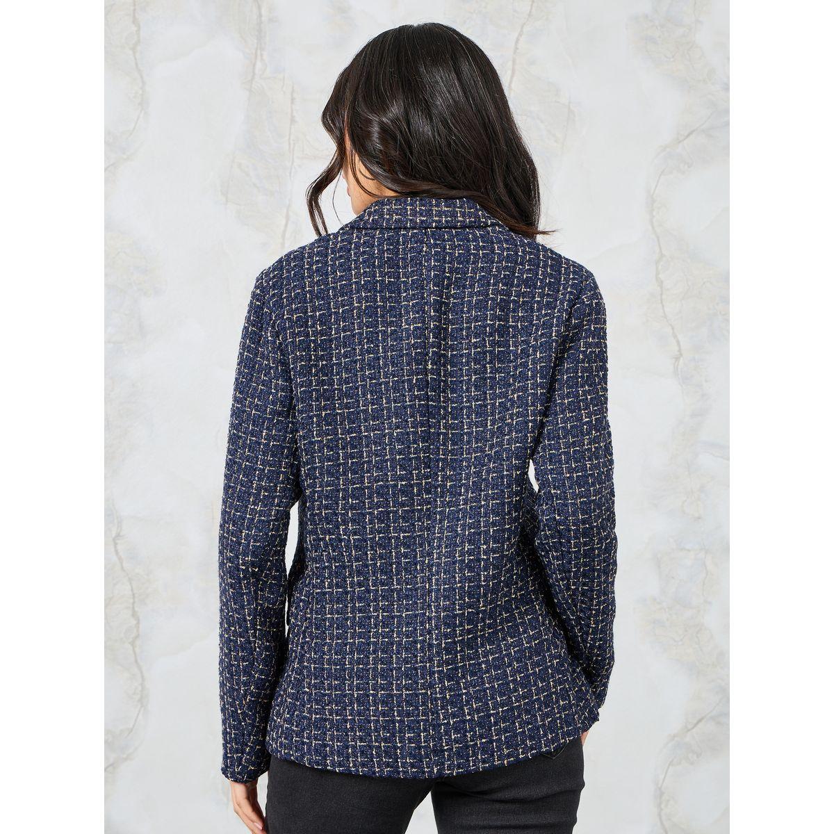 Styli Regular Fit Tweed Double Breasted Blazer-women-clothing-coatsandjackets-blazers-image-5