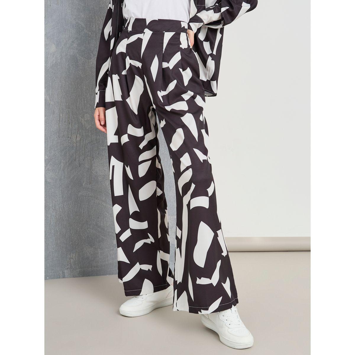 Styli All Over Print Longline Shirt & Trouser Co-Ords-women-clothing-coordsets-image-4