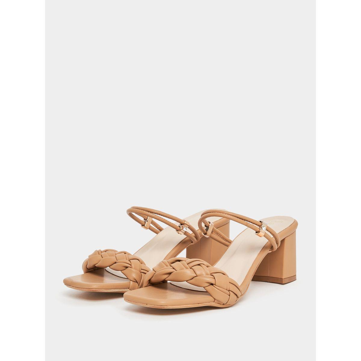 Styli Braided Strap Block Heel Sandals-women-shoes-heels-image-2
