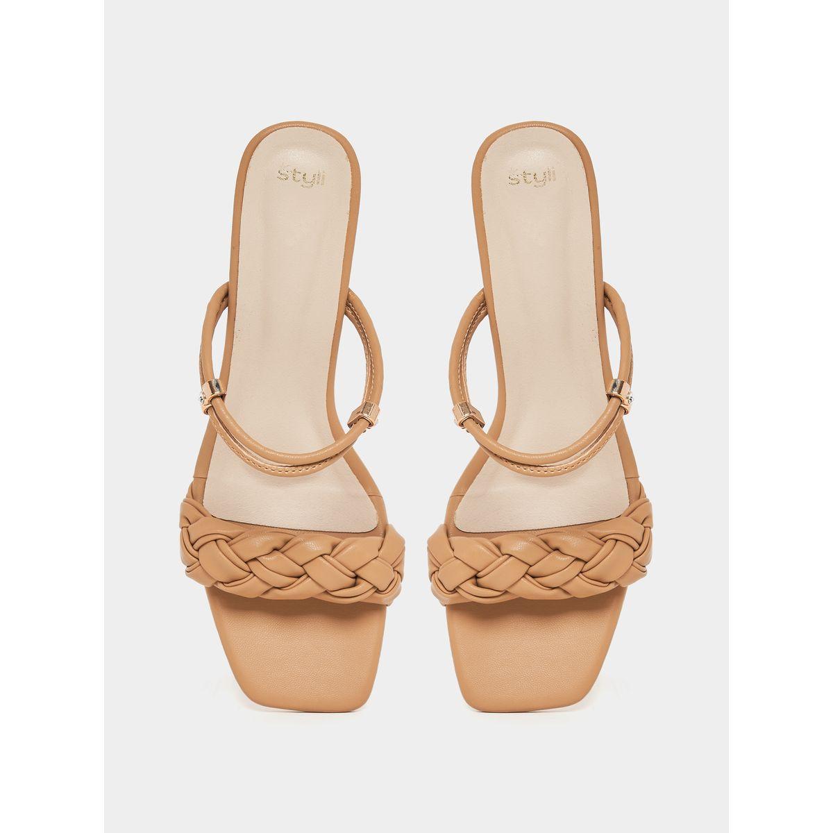Styli Braided Strap Block Heel Sandals-women-shoes-heels-image-4