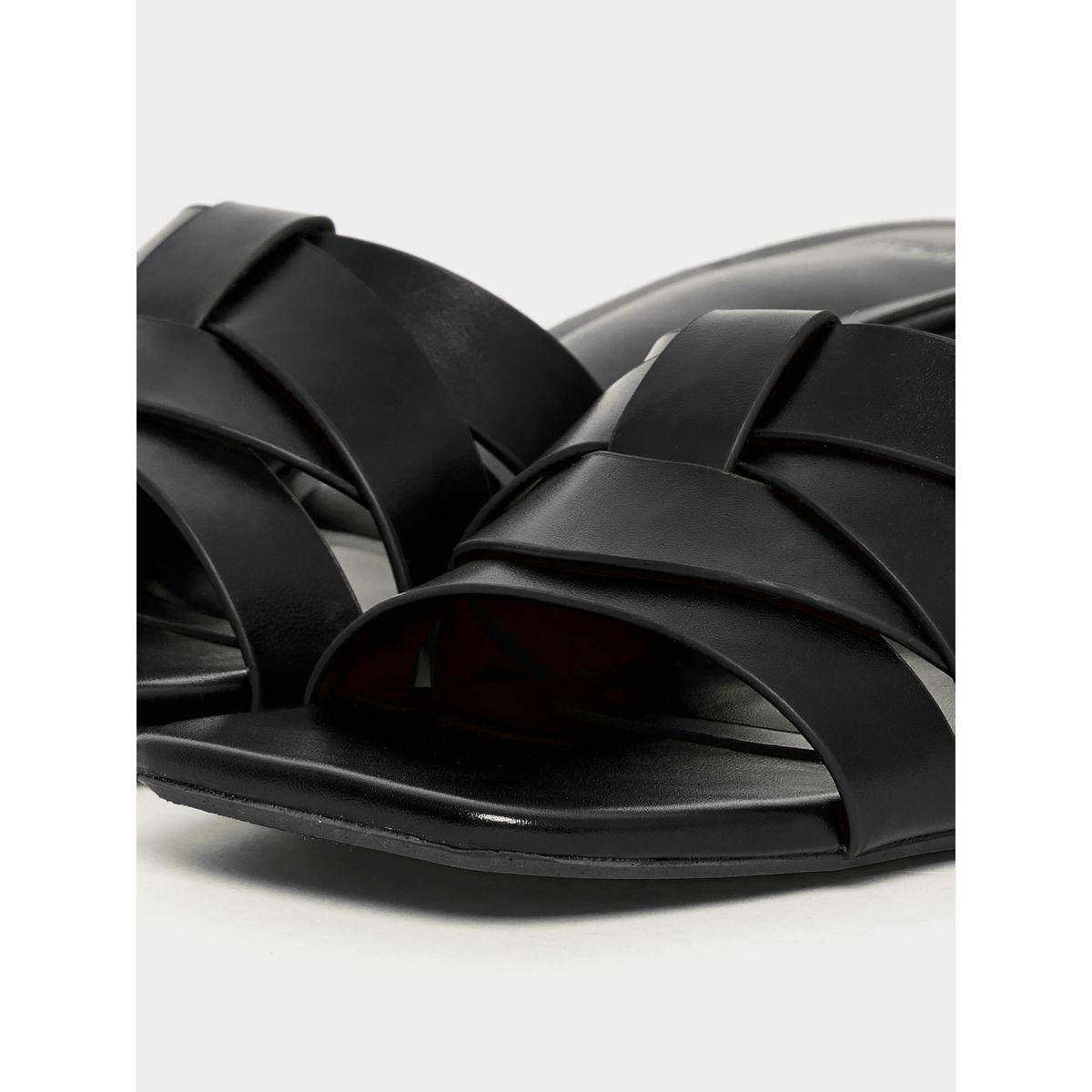 Styli Weave Style Strap Low Heel Sandals-women-shoes-heels-image-6
