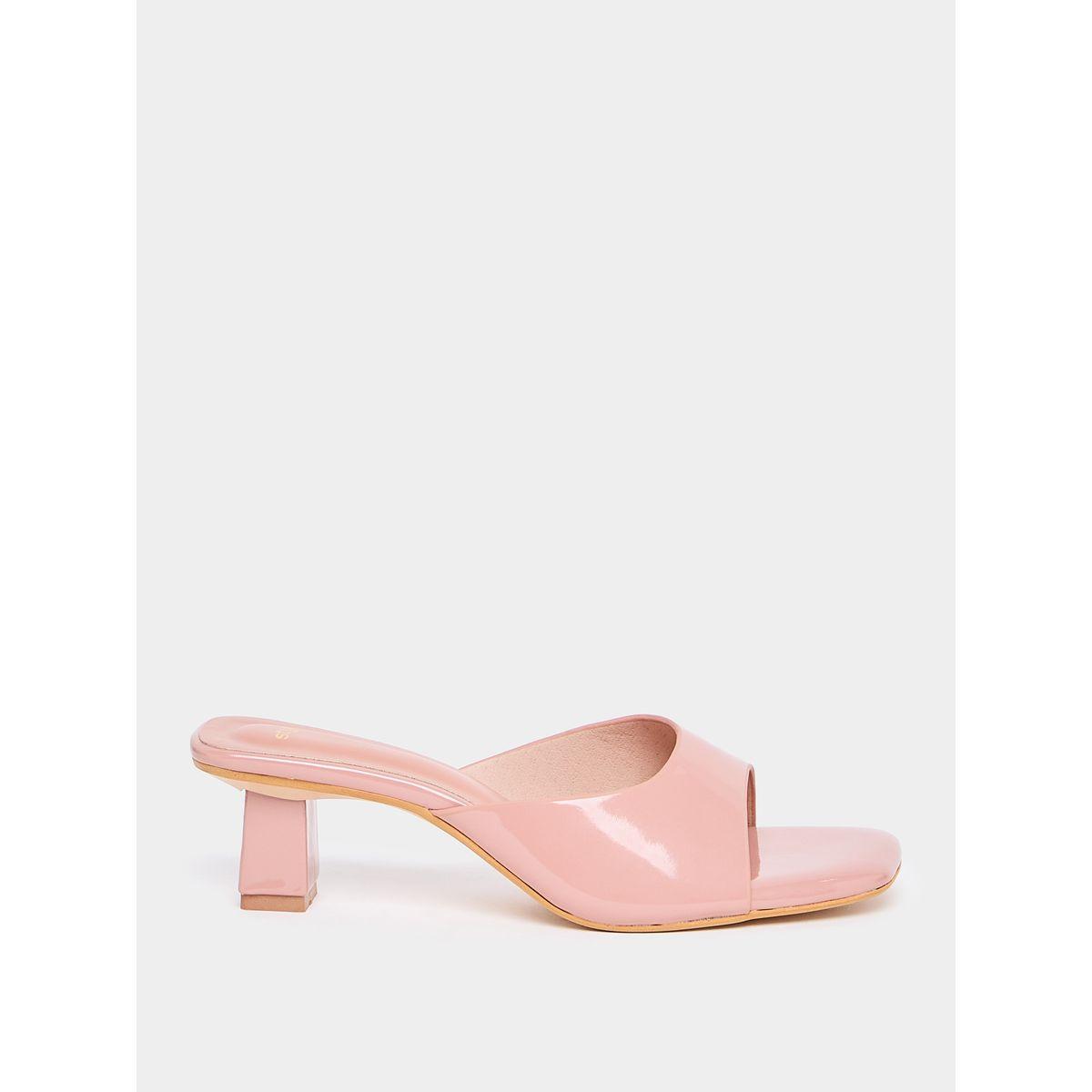 Styli Metallic Open Toe Block Heel Sandals-women-shoes-heels-image-2